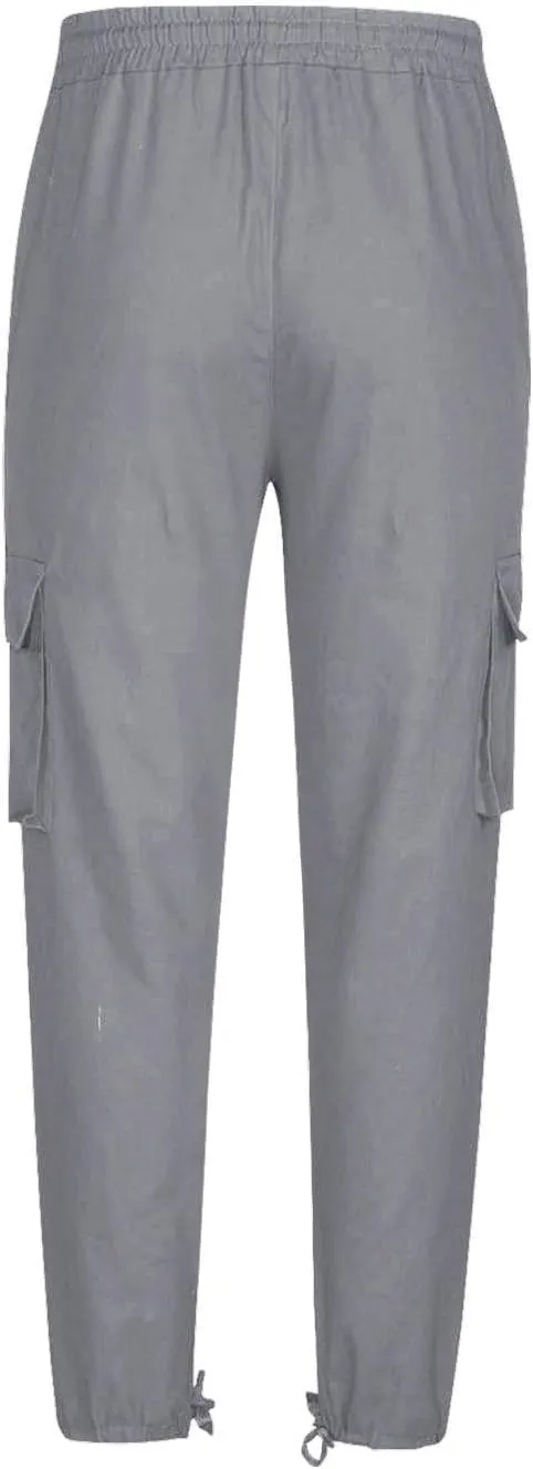 Mens Cargo Pants Big and Tall Causal Baggy Work Hiking Joggers Stretch Drawstring Fishing Travel Outdoor Trousers