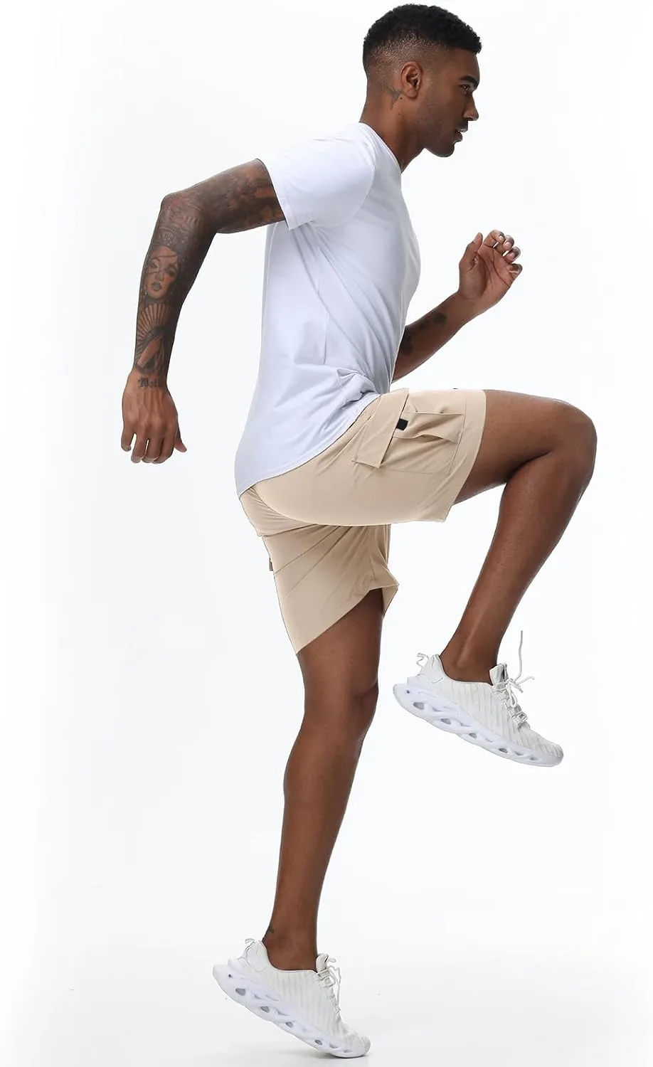 Men's Cargo Shorts Quick Dry Lightweight Stretch Hiking Shorts for Men with 5 Pockets No Lining