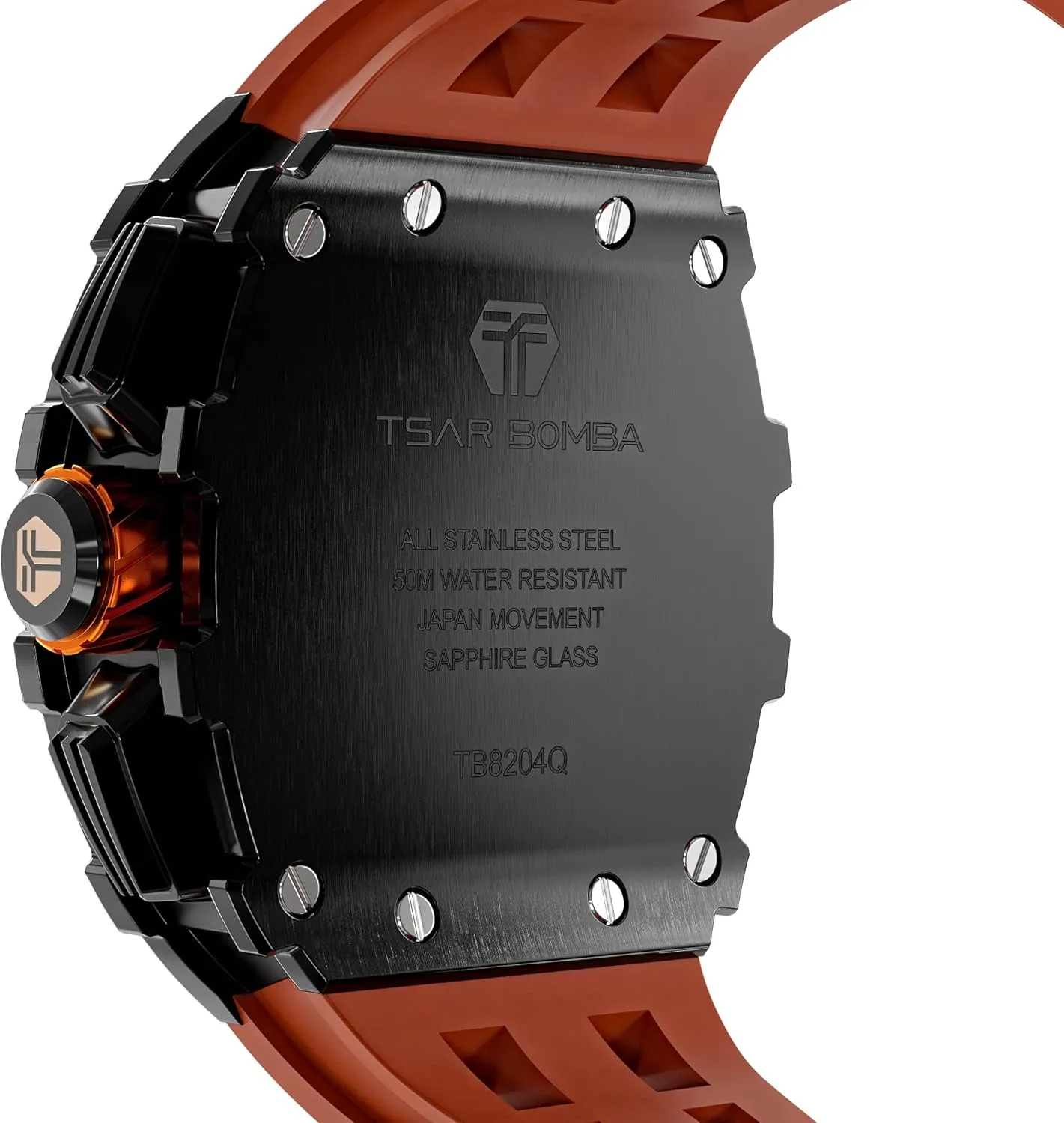 Mens Watches Luxury Tonneau Watches for Men Waterproof 50M Analog Replica Watch Chronograph Calendar Date Men’s Dress Business Work Watch Diver Large Square Face Wristwatch