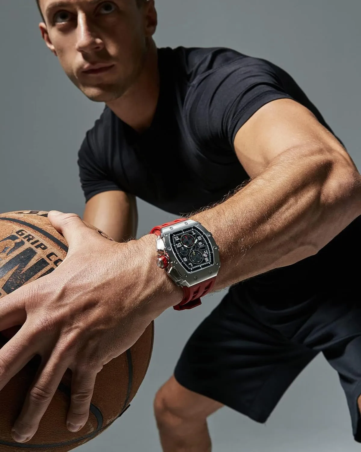 Mens Watches Luxury Tonneau Watches for Men Waterproof 50M Analog Replica Watch Chronograph Calendar Date Men’s Dress Business Work Watch Diver Large Square Face Wristwatch