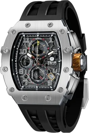 Mens Watches Luxury Tonneau Watches for Men Waterproof 50M Analog Replica Watch Chronograph Calendar Date Men’s Dress Business Work Watch Diver Large Square Face Wristwatch