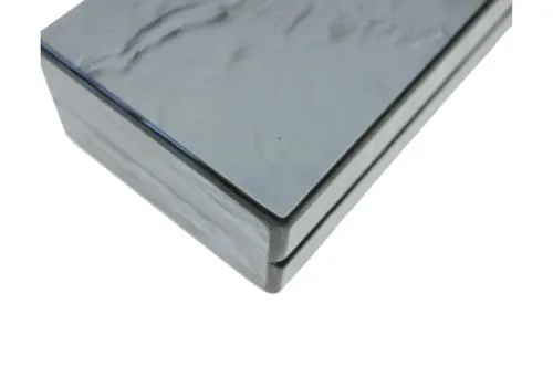 Metallic Charcoal Acrylic Box Clutch