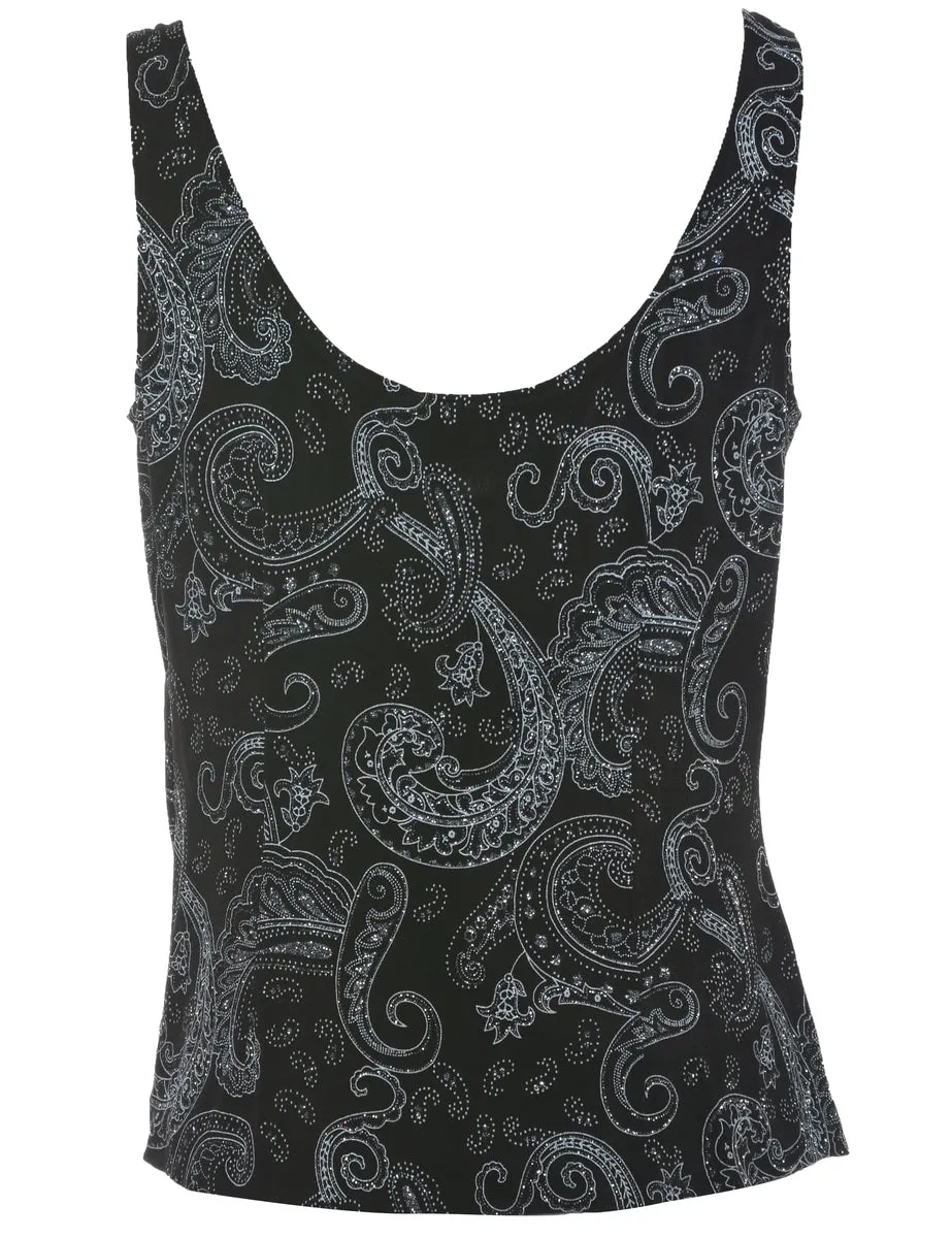 Metallic Evening Top - L