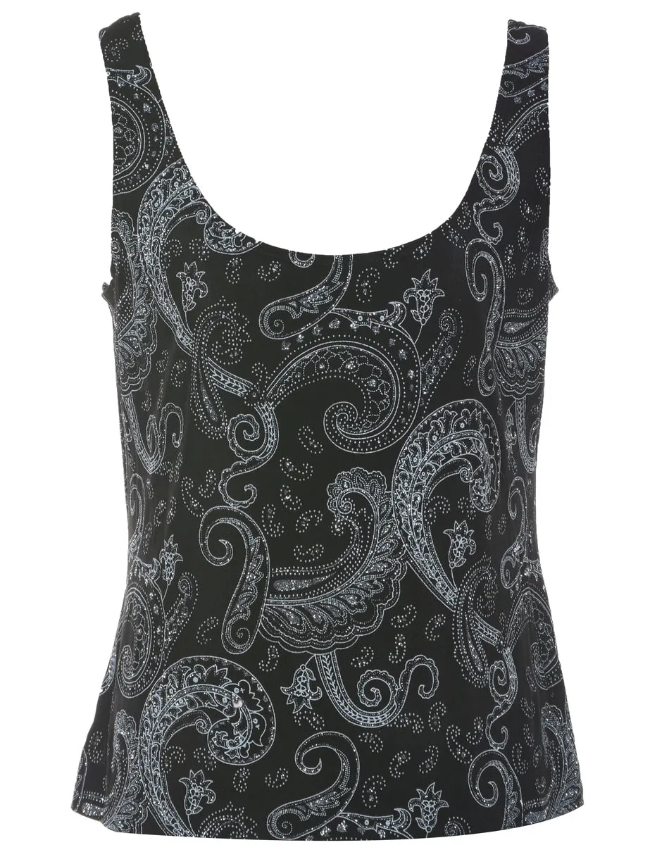 Metallic Evening Top - L