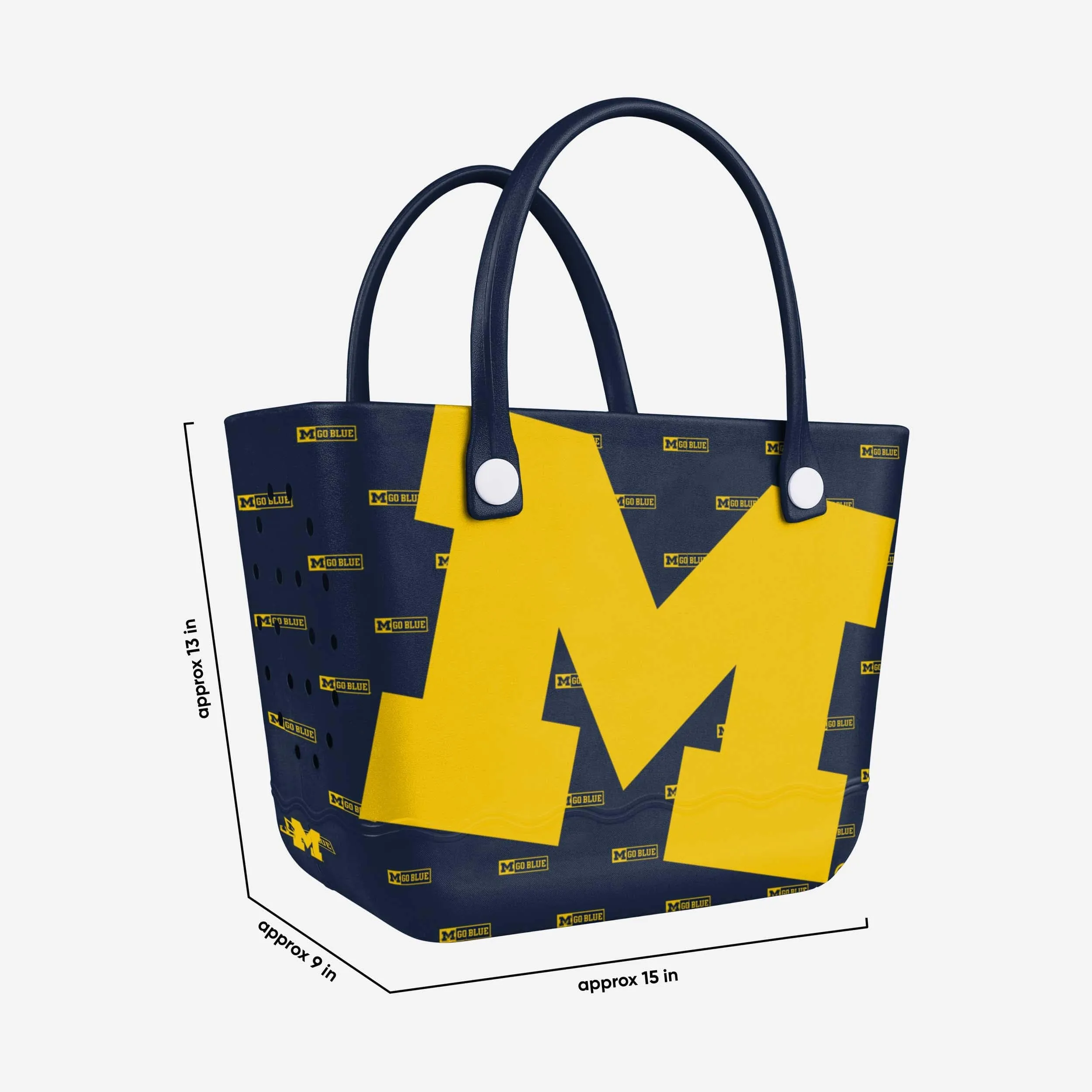 Michigan Wolverines Big Logo Mini Print Tailgate Tote Bag