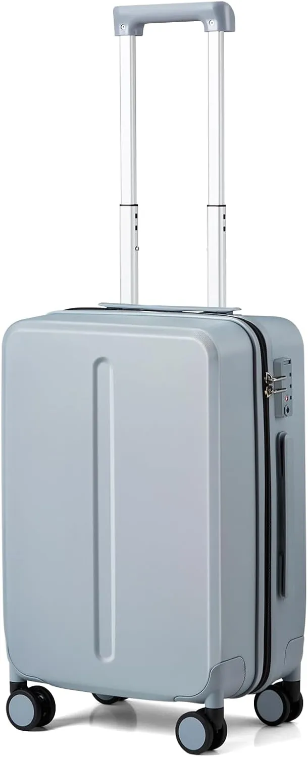 MILADA 20 Inch Carry On Luggage Airline Approved 22x14x9 Luggage Carry On Suitcase Hard Shell Suitcases with Wheels Carry on Bag Travel Luggage with TSA Lock,Grey