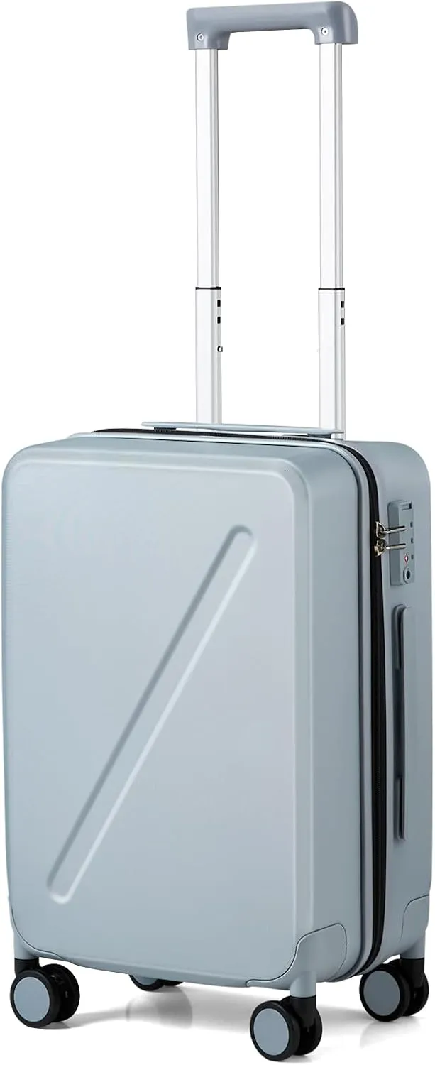 MILADA Luggage Carry On Luggage 22x14x9 Airline Approved 20 Inch Carry On Suitcase Hard Shell Suitcases with Wheels Carry on Bag Travel Luggage with TSA Lock,Grey