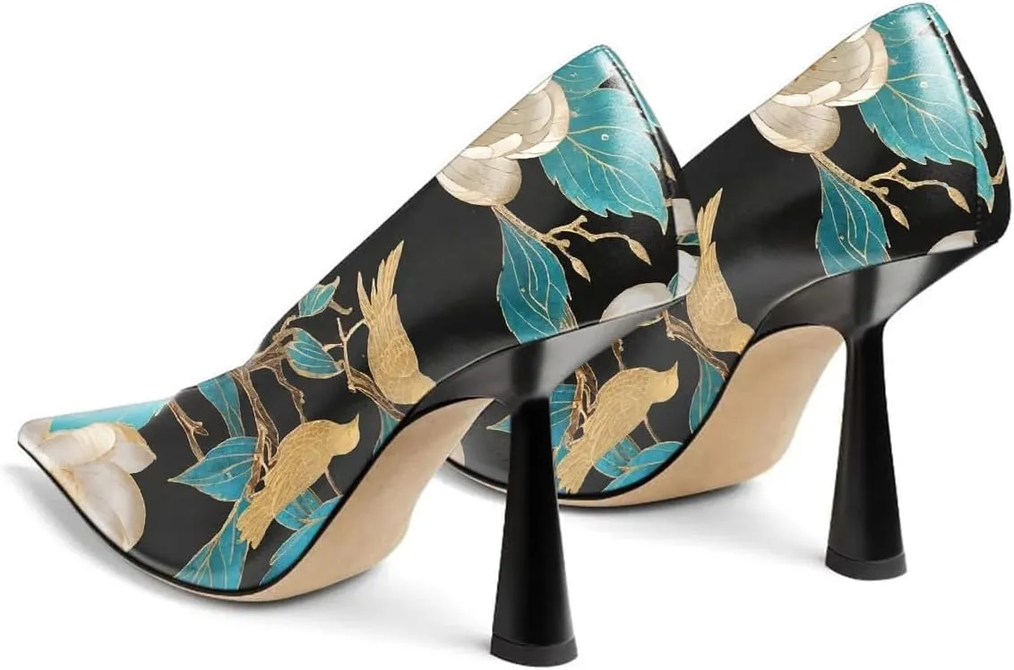 Milooey shoes Women Chic Pointed Toe Slip On Pump Sexy V Cut Stiletto High Heels Party Prom Dress Shoes Size 4-16 Us