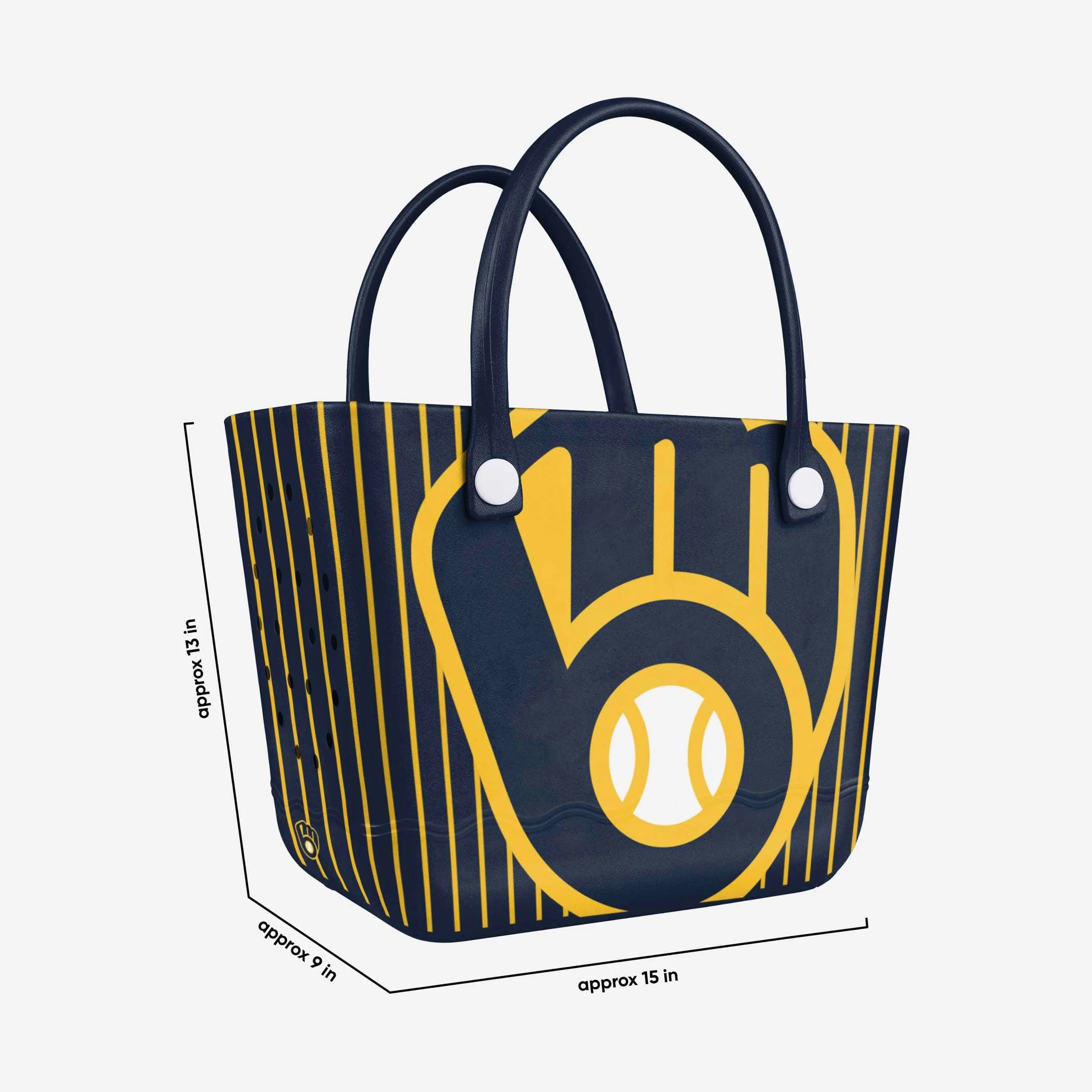 Milwaukee Brewers Pinstripe Tailgate Tote Bag