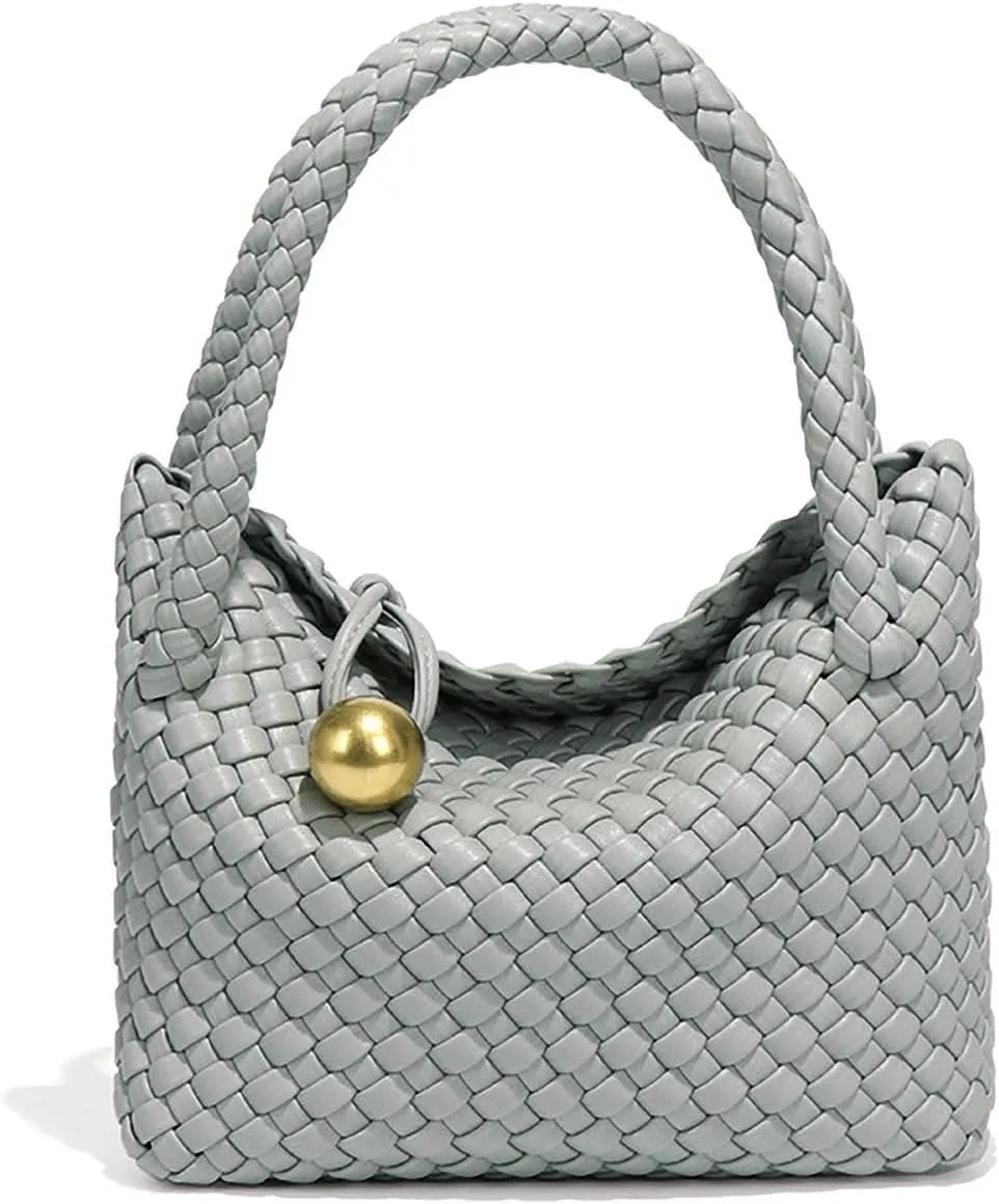 Mini Woven Women's Handbag Lightweight Luxury Vegan Leather Handle Fashion Business Daily Crossbody Bag