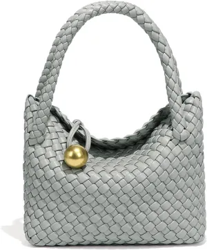 Mini Woven Women's Handbag Lightweight Luxury Vegan Leather Handle Fashion Business Daily Crossbody Bag