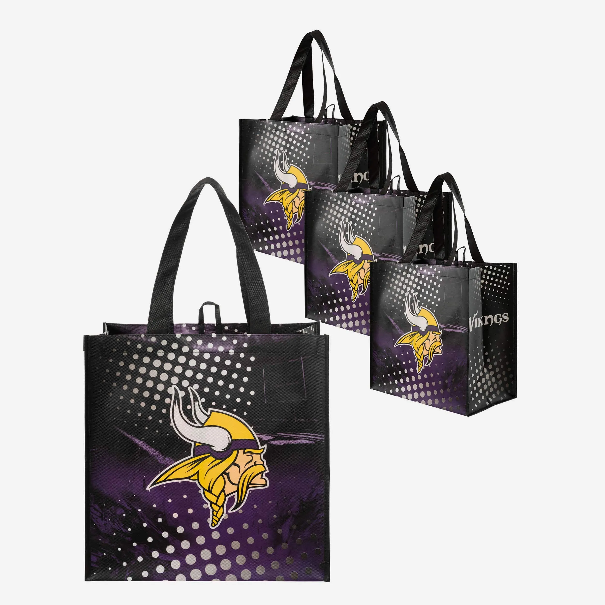 Minnesota Vikings 4 Pack Reusable Shopping Bags
