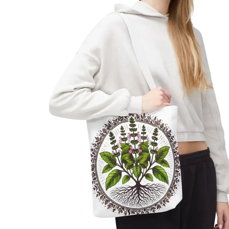 Mint Herb Botanical Tote Bag Elevates your Style