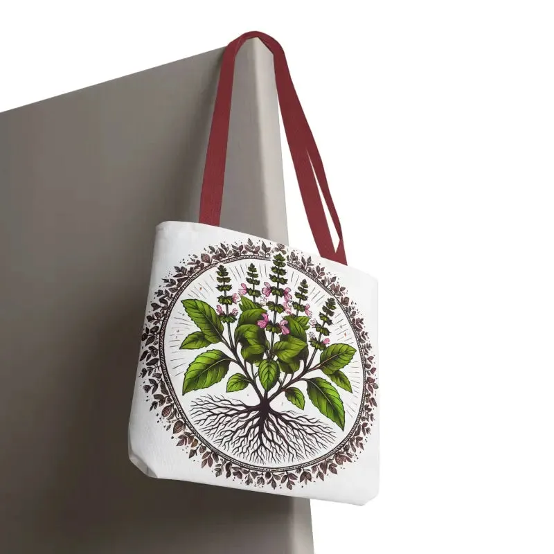 Mint Herb Botanical Tote Bag Elevates your Style