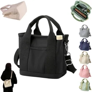 Misawa Shinichiro Japanese Handmade Large Capacity Multi-Pocket Handbag, Lunchbox Bag, Crossbody Bag for Women