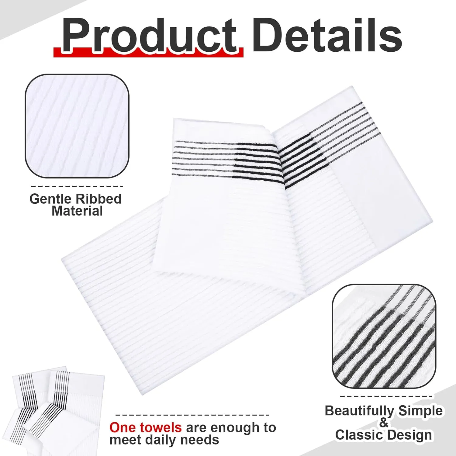 Mixweer Caddy Golf Towel 22" x 42" Large Caddy Towel Camping Sport Towels Cotton Soft Towels for Man Golf Lovers