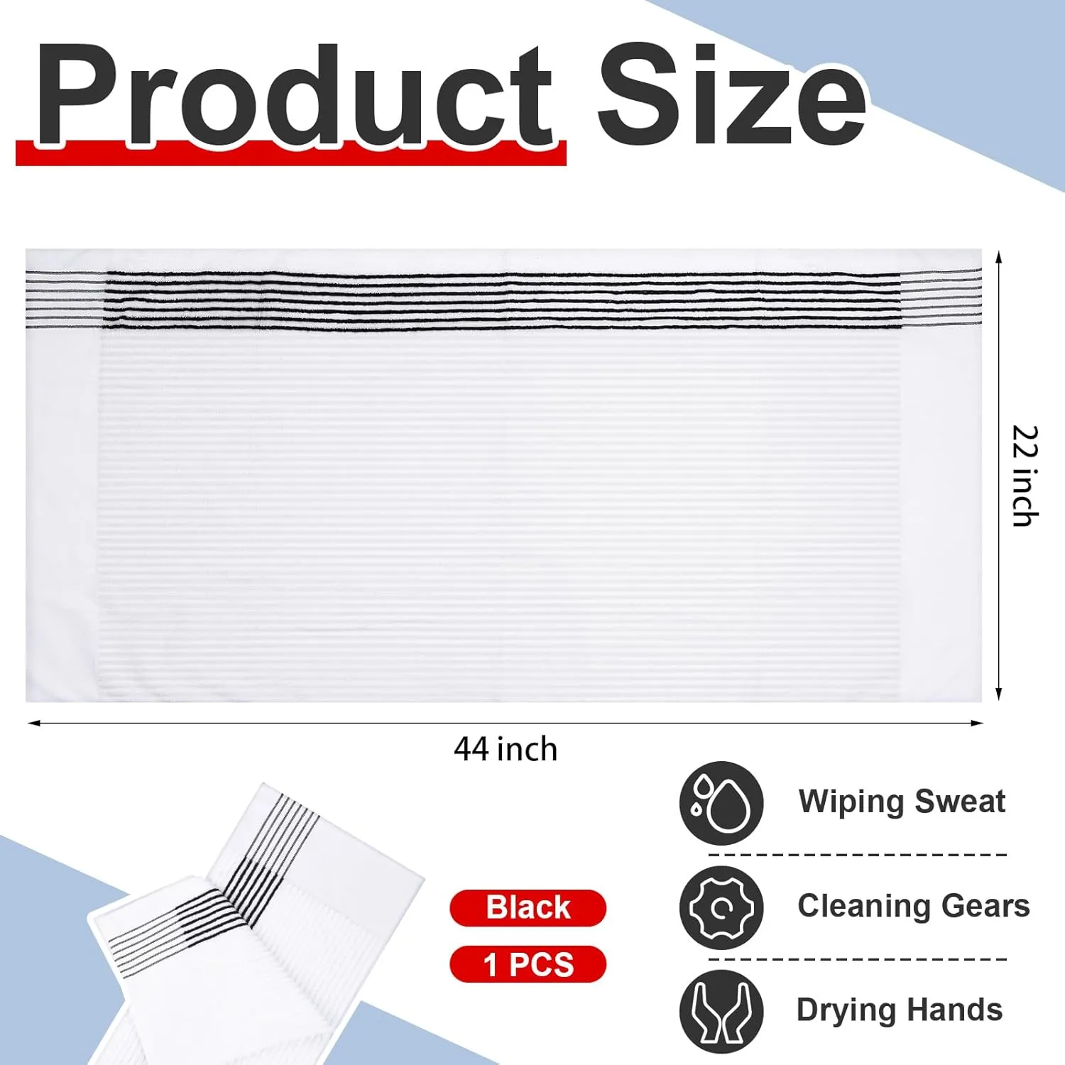 Mixweer Caddy Golf Towel 22" x 42" Large Caddy Towel Camping Sport Towels Cotton Soft Towels for Man Golf Lovers