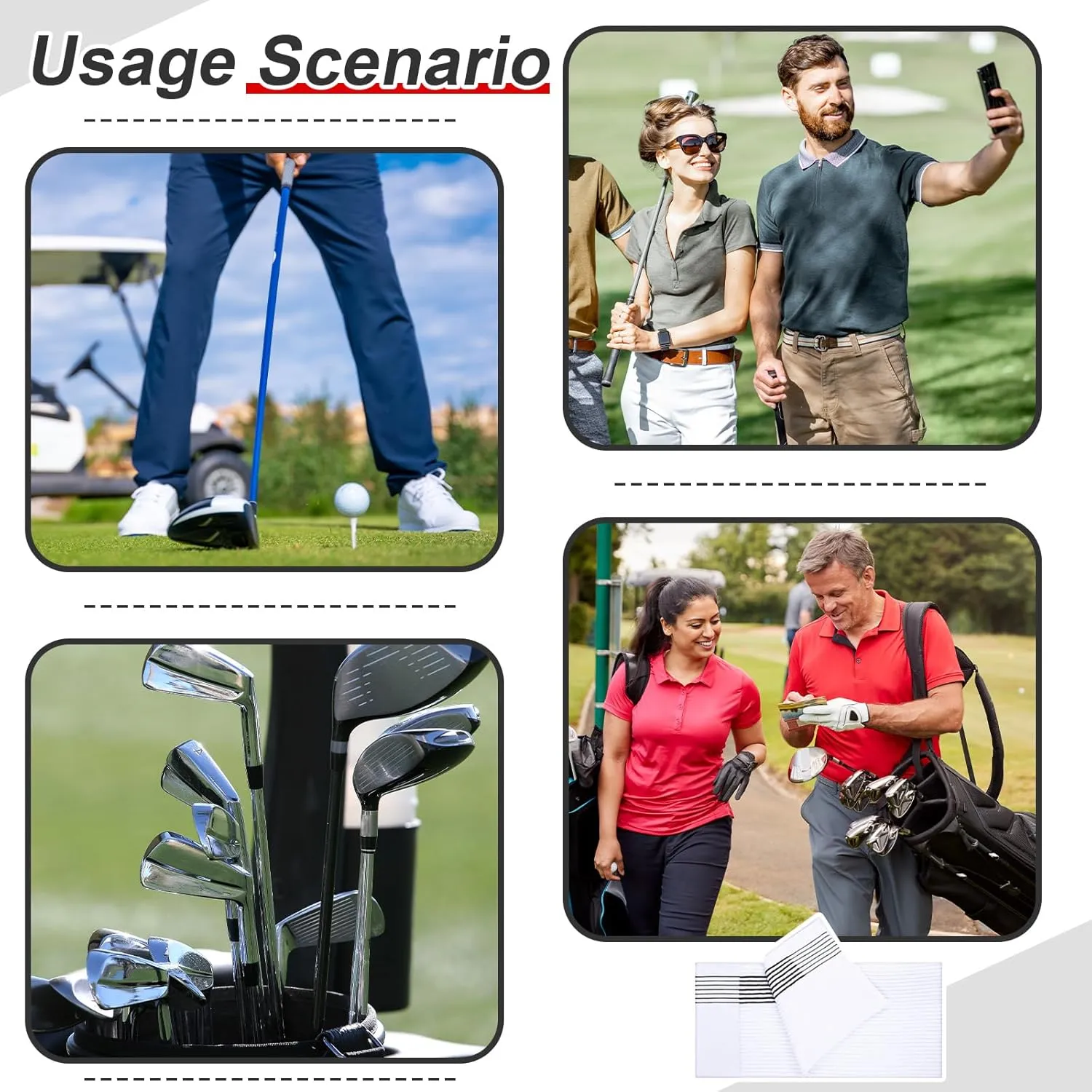 Mixweer Caddy Golf Towel 22" x 42" Large Caddy Towel Camping Sport Towels Cotton Soft Towels for Man Golf Lovers
