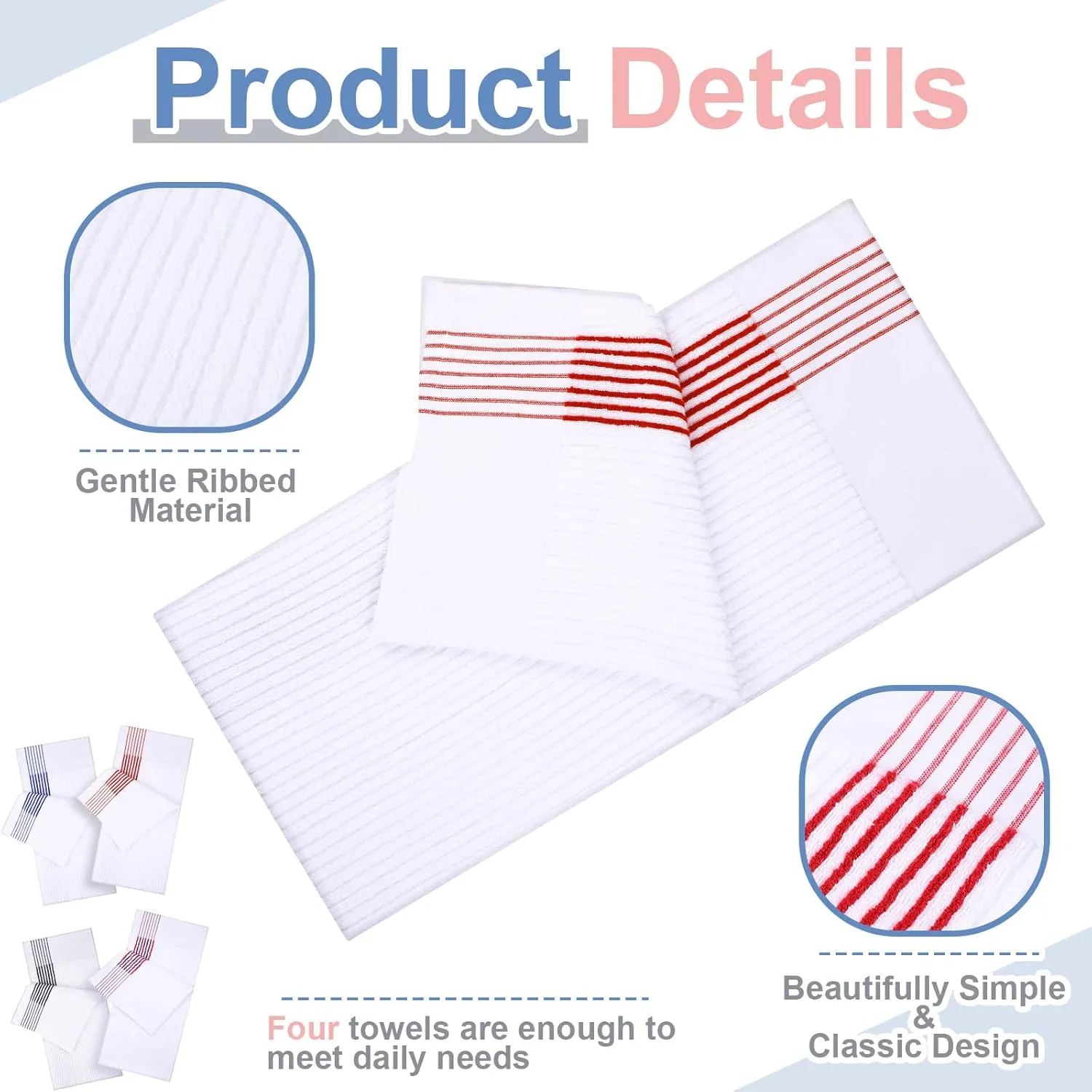 Mixweer Caddy Golf Towel 22" x 42" Large Caddy Towel Camping Sport Towels Cotton Soft Towels for Man Golf Lovers