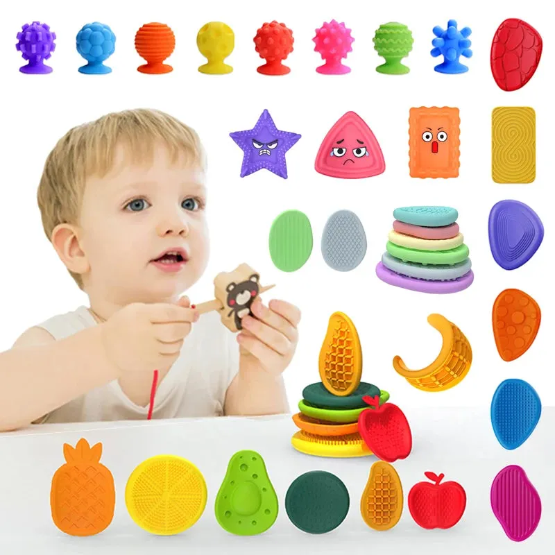 Montessori Sensory Stone Children Toys Tactile Training Creative games Autism Calming Relief soft Stone Adult Stress Anxiety Toy