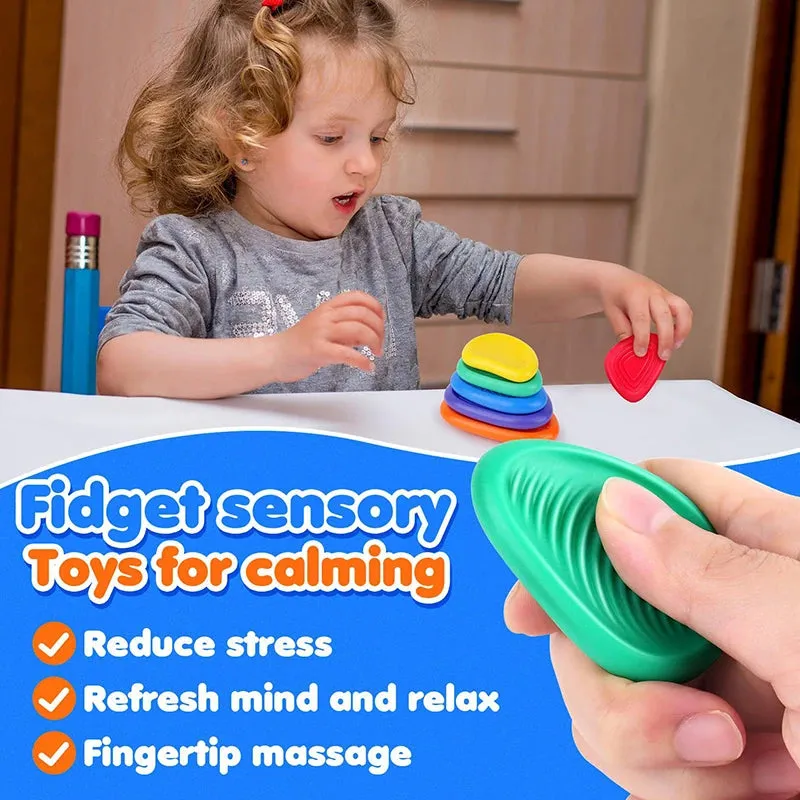 Montessori Sensory Stone Children Toys Tactile Training Creative games Autism Calming Relief soft Stone Adult Stress Anxiety Toy