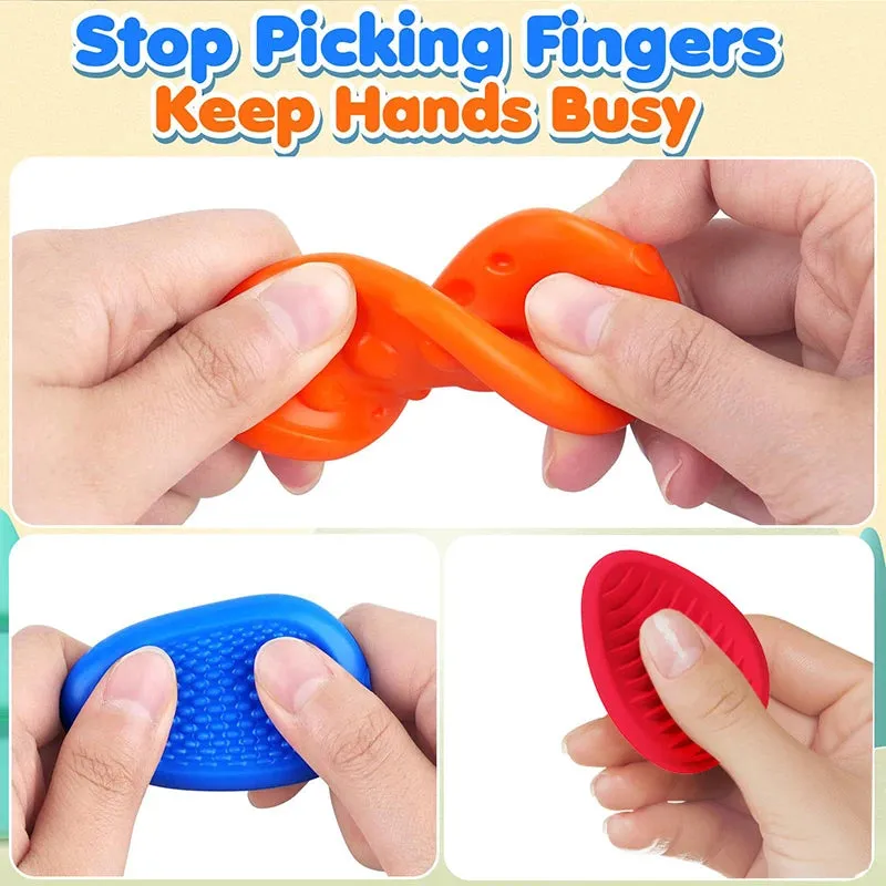 Montessori Sensory Stone Children Toys Tactile Training Creative games Autism Calming Relief soft Stone Adult Stress Anxiety Toy
