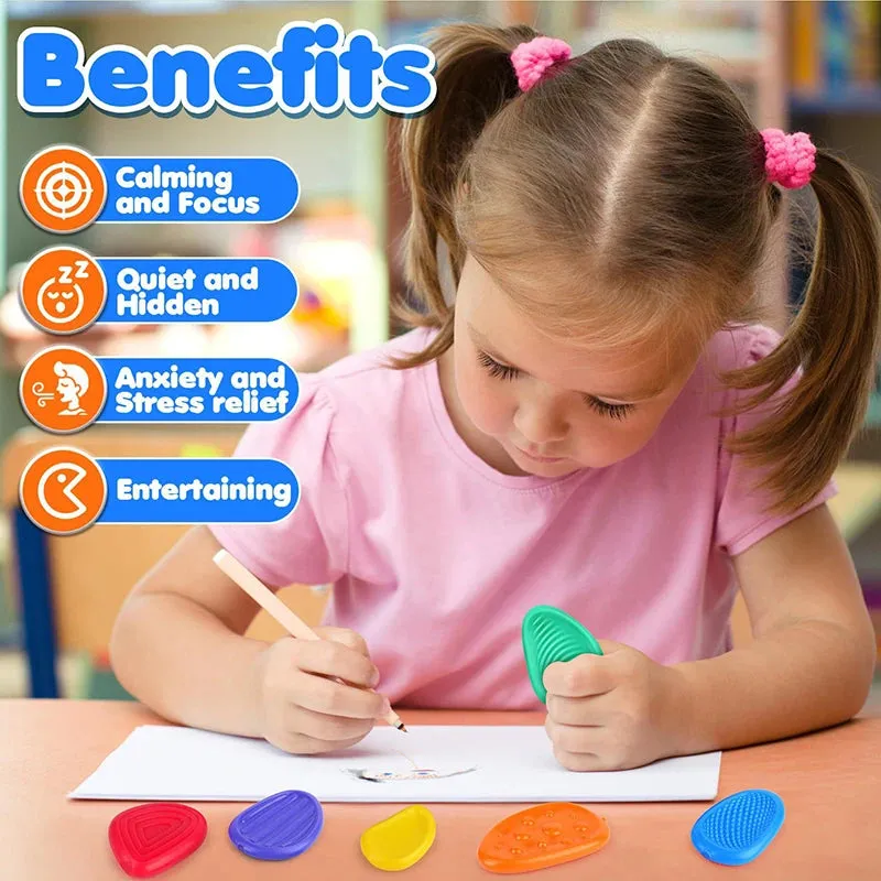 Montessori Sensory Stone Children Toys Tactile Training Creative games Autism Calming Relief soft Stone Adult Stress Anxiety Toy