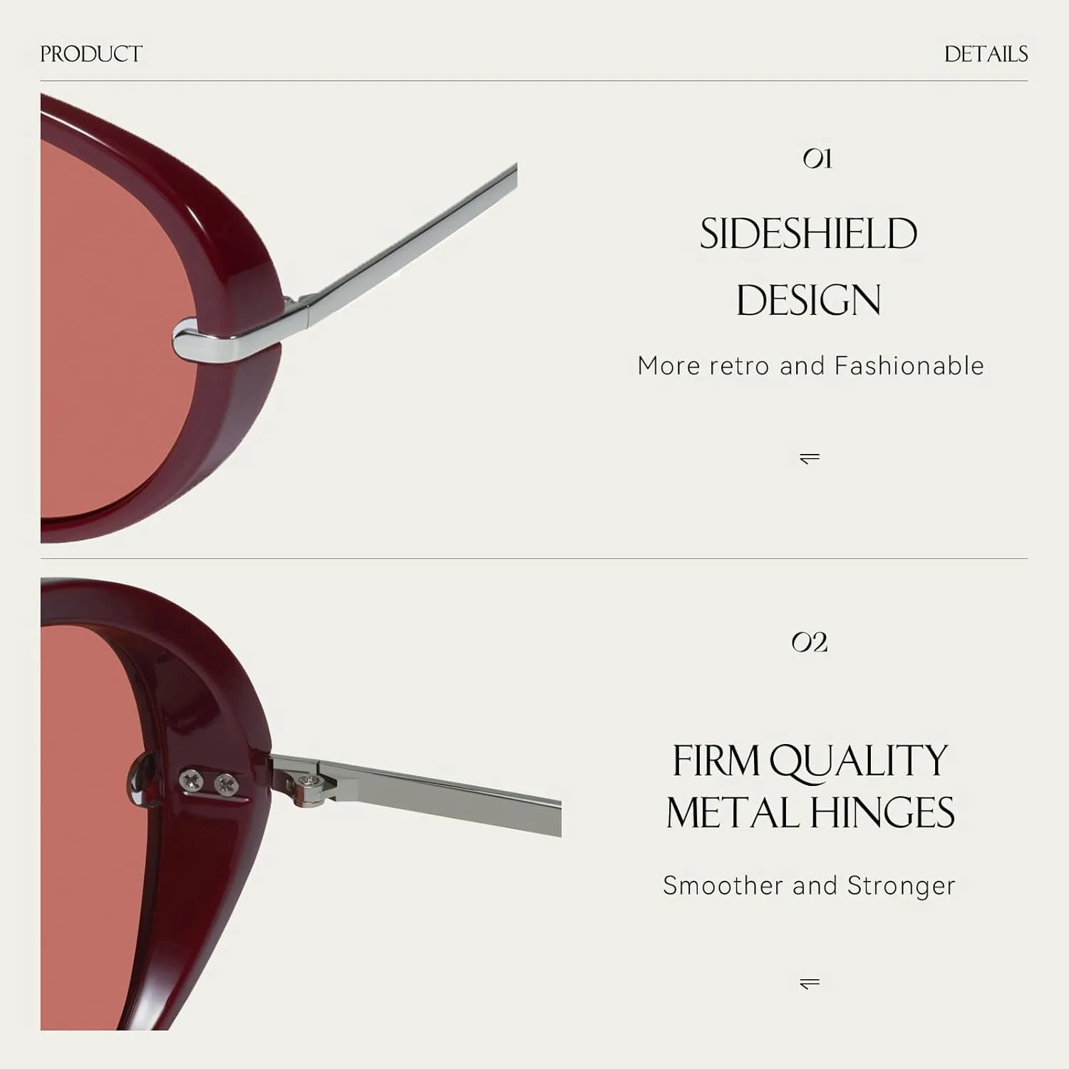 mosanana Trendy Oversized Aviator Sunglasses for Women Retro Style MS52478