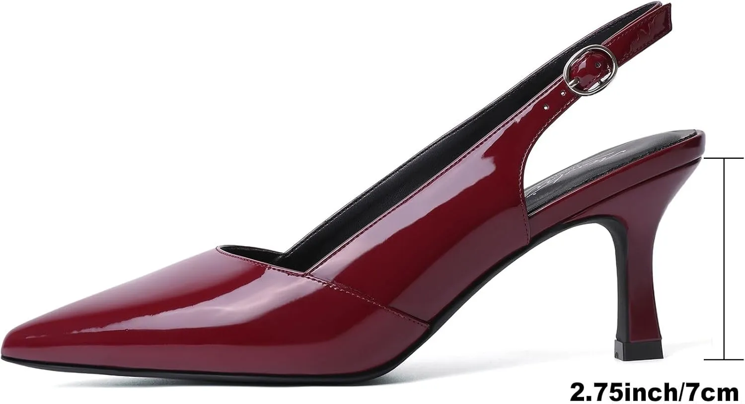 Mostrin Kitten Heels for Women Slingback Pointed Closed Toe Heels Women's Pumps Shoes for Wedding, Party, Commuting