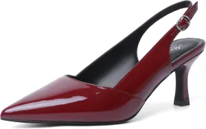Mostrin Kitten Heels for Women Slingback Pointed Closed Toe Heels Women's Pumps Shoes for Wedding, Party, Commuting