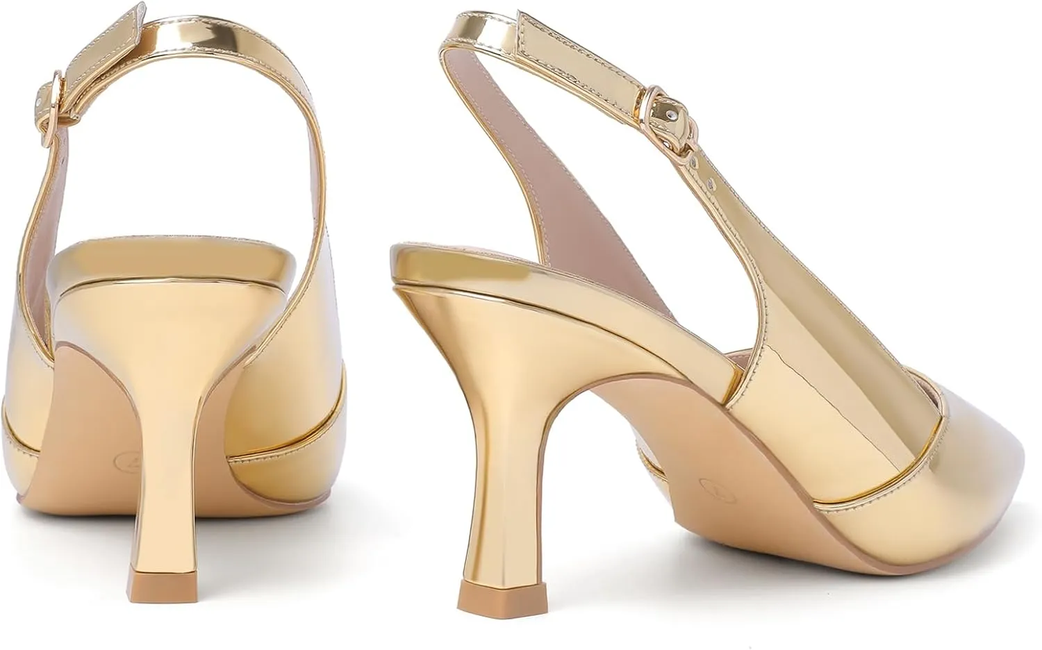 Mostrin Kitten Heels for Women Slingback Pointed Closed Toe Heels Women's Pumps Shoes for Wedding, Party, Commuting