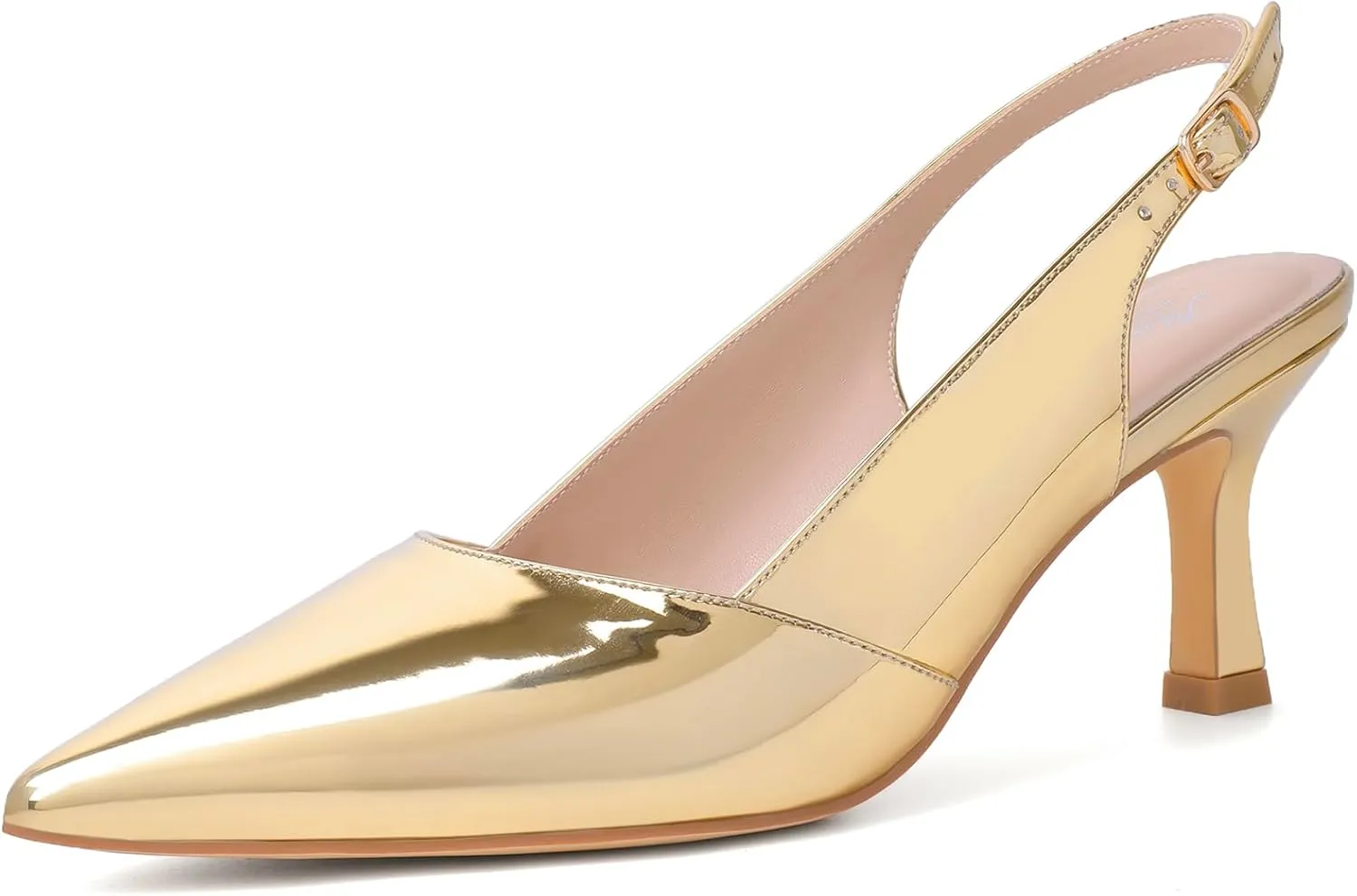 Mostrin Kitten Heels for Women Slingback Pointed Closed Toe Heels Women's Pumps Shoes for Wedding, Party, Commuting