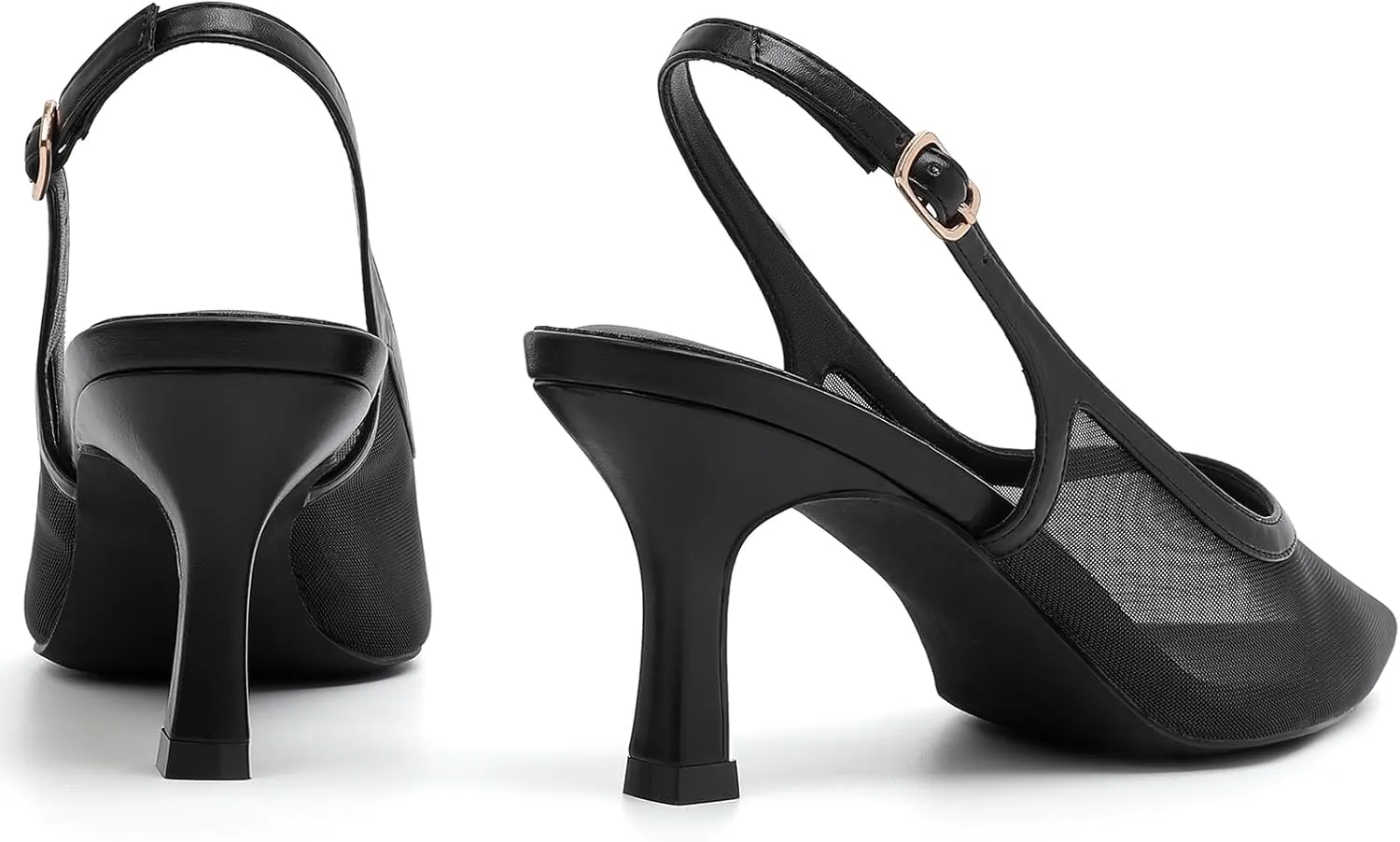 Mostrin Kitten Heels for Women Slingback Pointed Closed Toe Heels Women's Pumps Shoes for Wedding, Party, Commuting