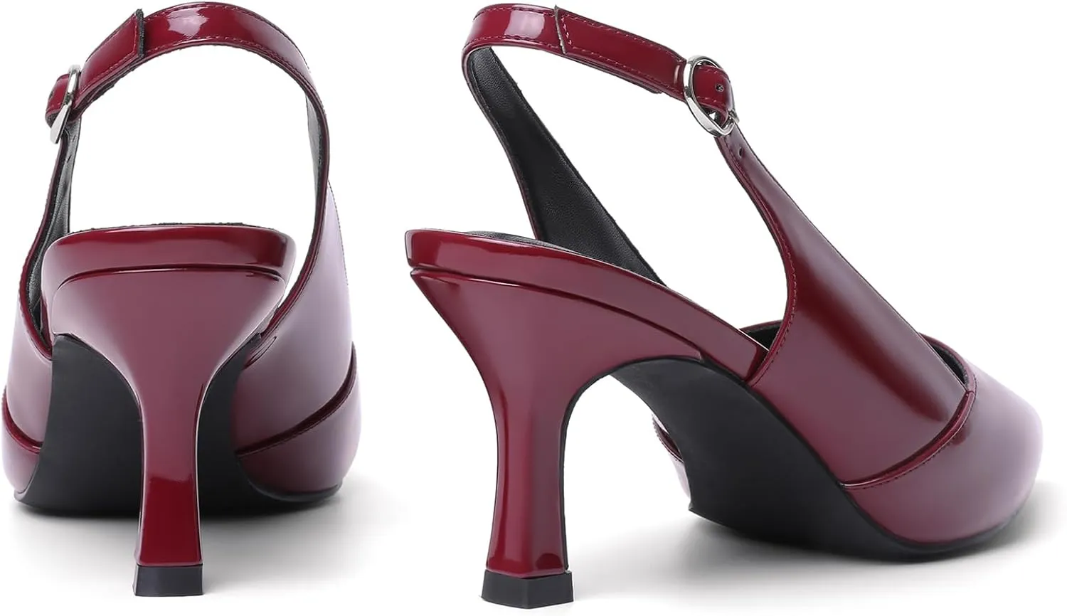 Mostrin Kitten Heels for Women Slingback Pointed Closed Toe Heels Women's Pumps Shoes for Wedding, Party, Commuting