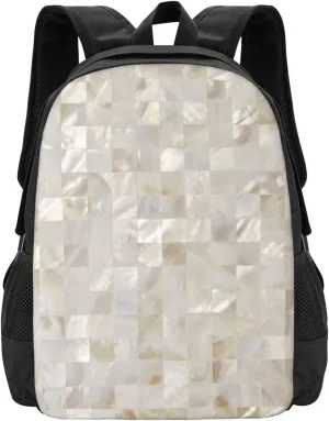 Mother Of Pearl, Beige Light Lightweight Packable Backpack Travel Casual Hiking Daypack Foldable Backpack For Men Women