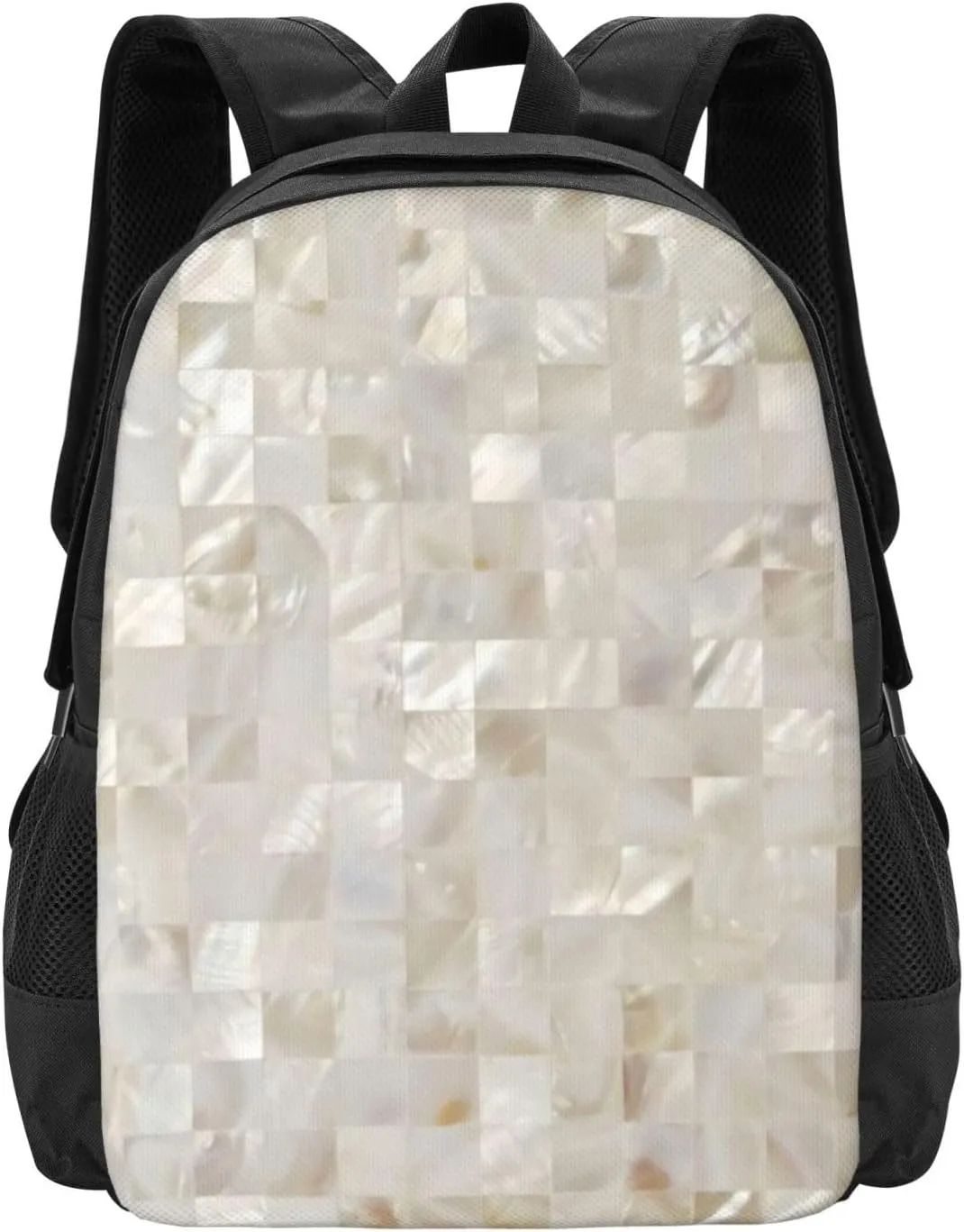 Mother Of Pearl, Beige Light Lightweight Packable Backpack Travel Casual Hiking Daypack Foldable Backpack For Men Women
