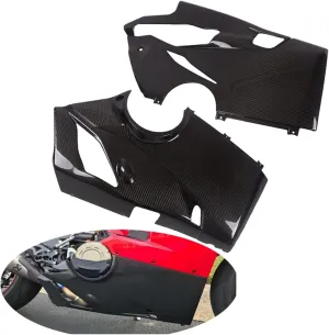 Motorcycle Real Carbon Fiber Belly Pan Lower Body Fairing Compatible with Ducati Panigale V4/V4S/V4R 2018-2020  Akrapovic Mufflers (Color : Matte)