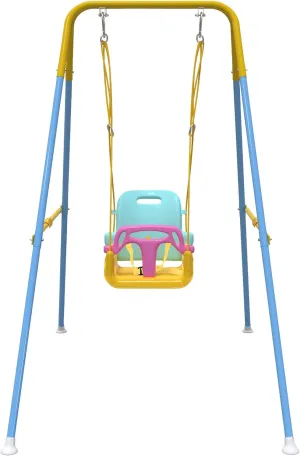 Multifunctional Toddler Swing, Foldable Baby Swing Outdoor & Indoor Use, Easily Installable and Storable