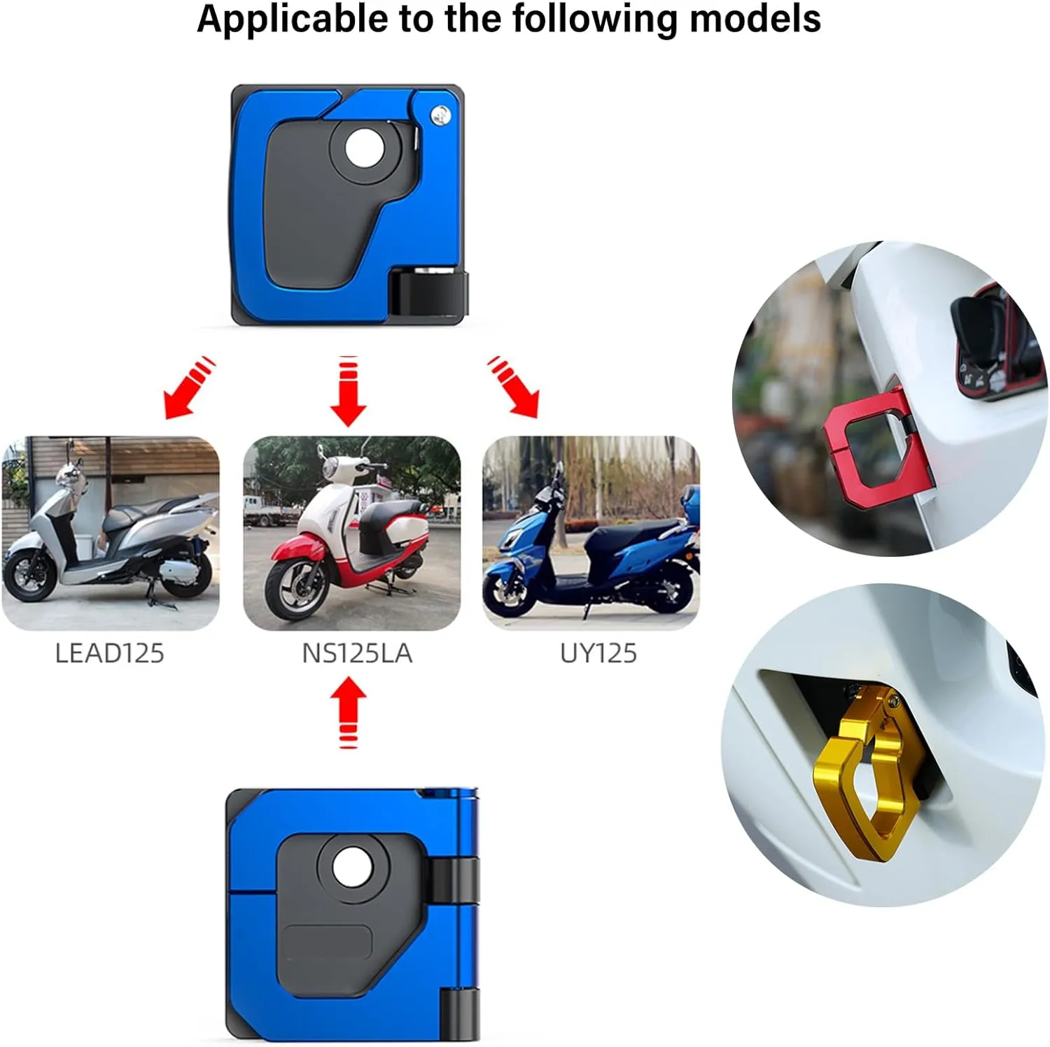 Multipurpose Scooter Accessory Hook Aluminum Scooter Hook Scooter Utility Hook Heavy Duty Folding Hook for Scooter