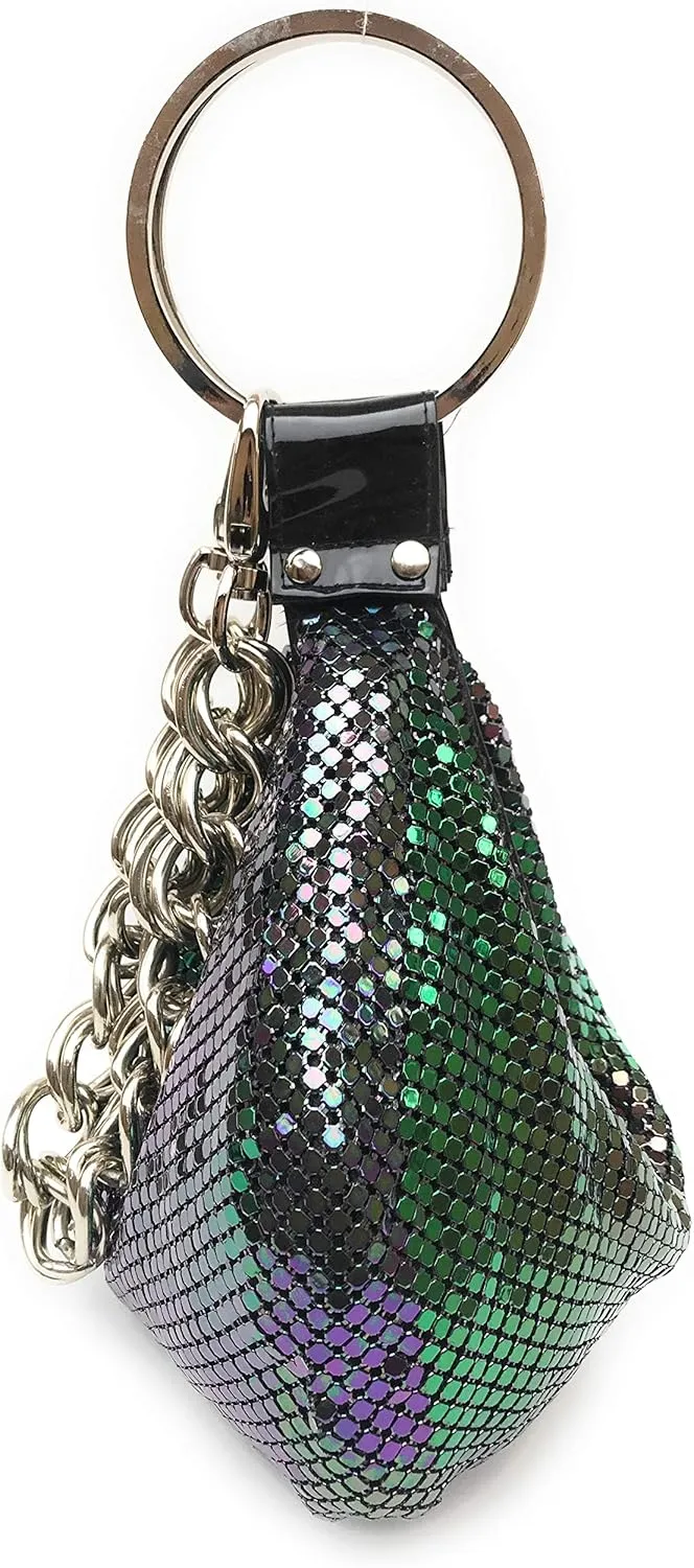 Multiways clutch metal mesh hobo bag evening purse for Cocktail Party Prom Wedding Banquet