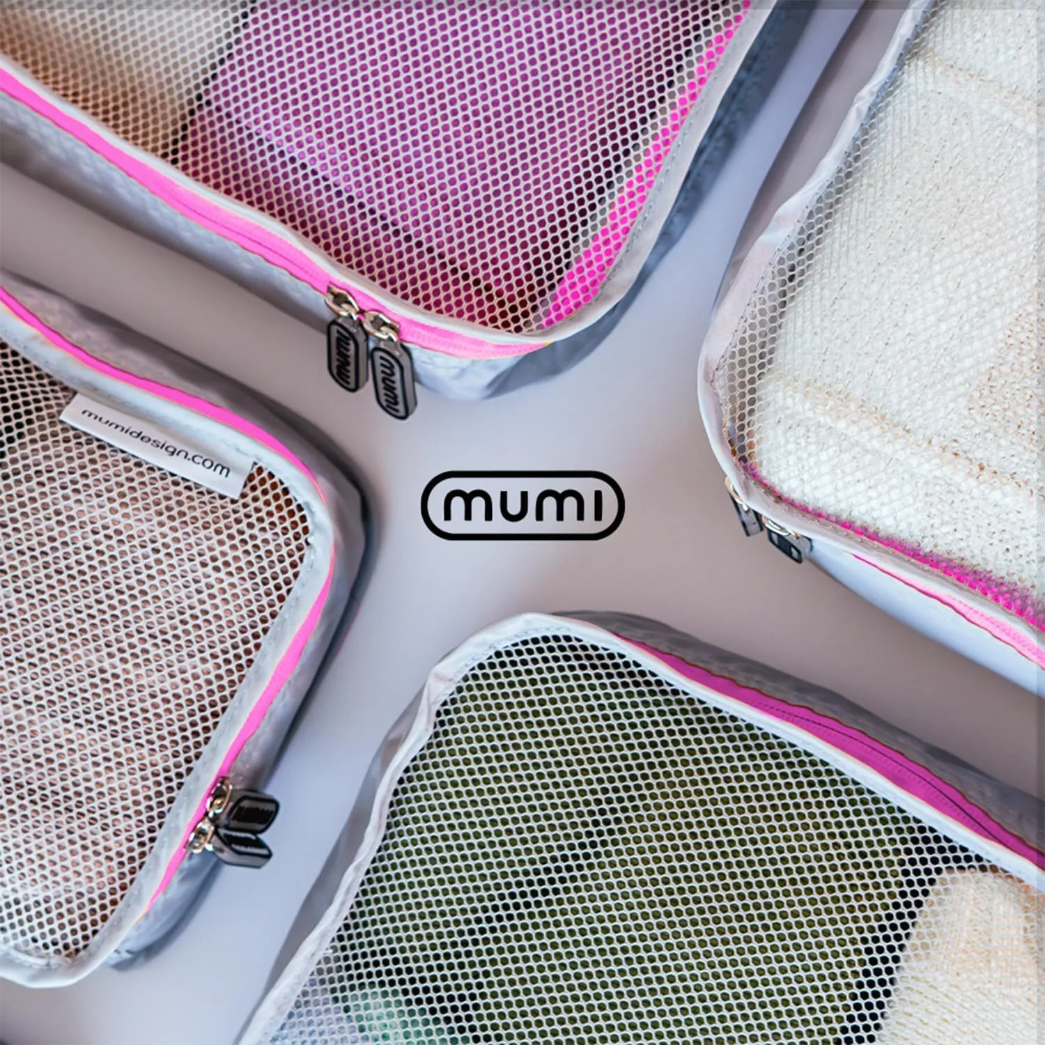 MUMI Packing Cubes – 5-Piece Compression Packing Cubes for Travel, Luggage Organizers for Suitcases, Carry-On Bags, Backpacks, and Duffel Bags – Space-Saving Travel Essentials - Black