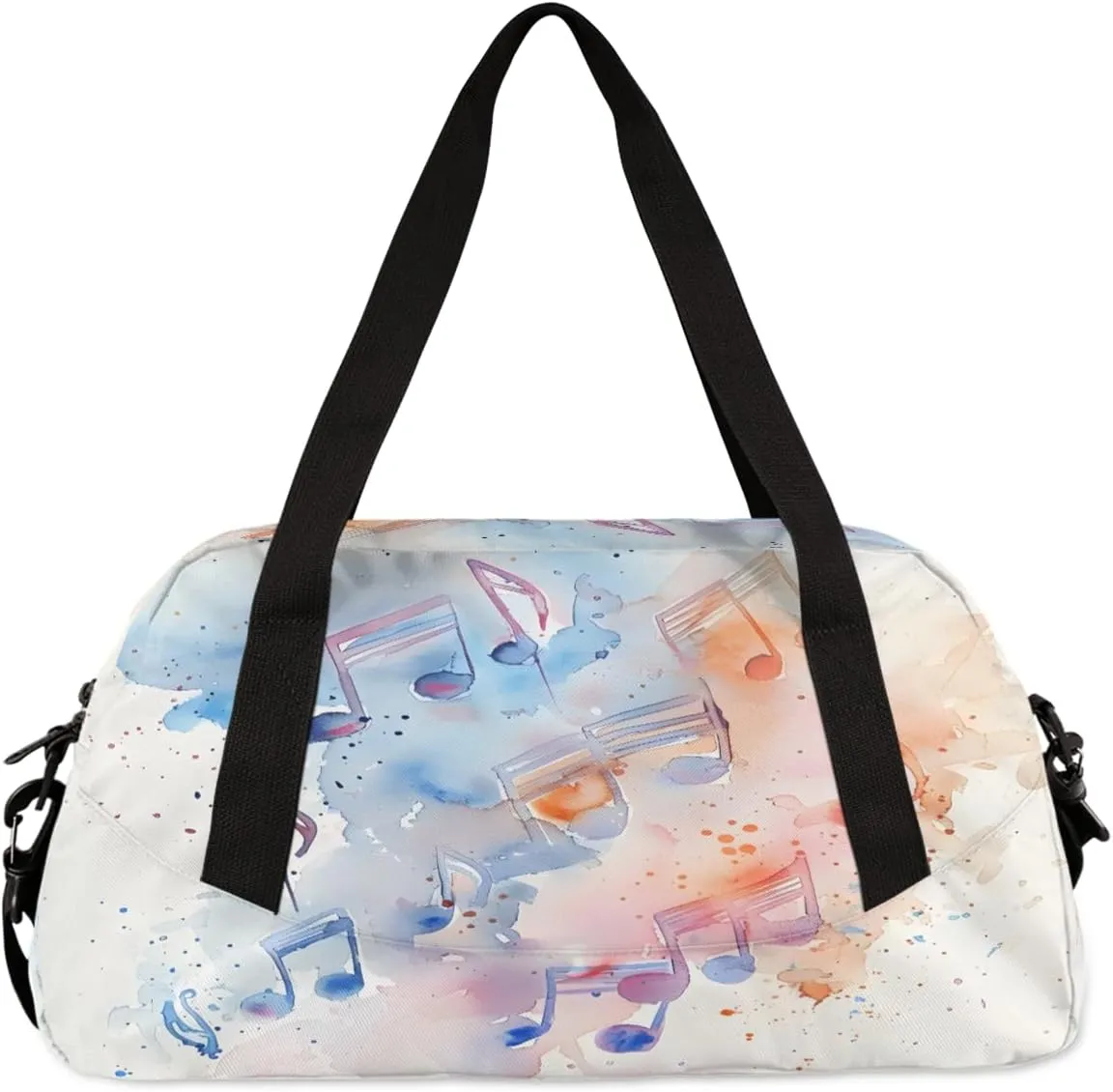 Musical Motif Kids Duffle Bag Boys Girls Small Sport Dance Gym Bag for Overnight Travel Weekender Carry On
