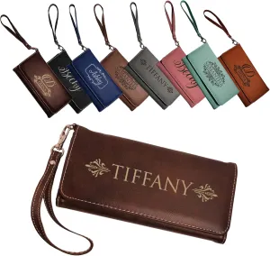 My Personal Memories, Personalized Women's Wristlet Wallet Clutch Purse with Removable Strap that Fits Keys, Phone and more