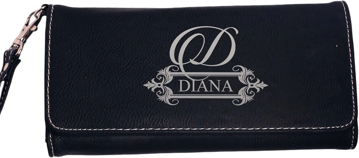 My Personal Memories, Personalized Women's Wristlet Wallet Clutch Purse with Removable Strap that Fits Keys, Phone and more
