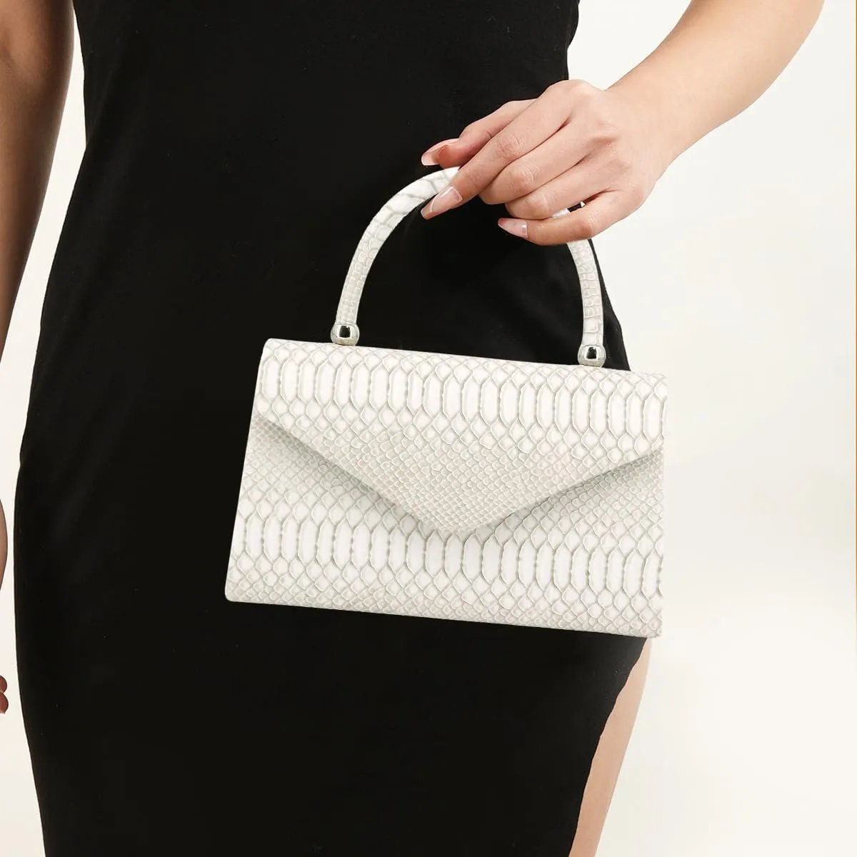 Naimo Shiny Crystal Evening Clutch Bag Top Handle Handbag Crossbody Shoulder Bag Wedding Party Bride Purse