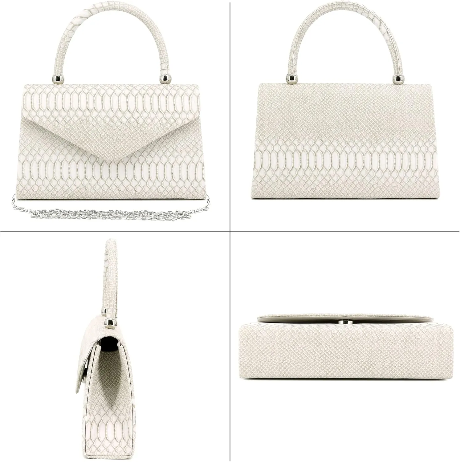 Naimo Shiny Crystal Evening Clutch Bag Top Handle Handbag Crossbody Shoulder Bag Wedding Party Bride Purse