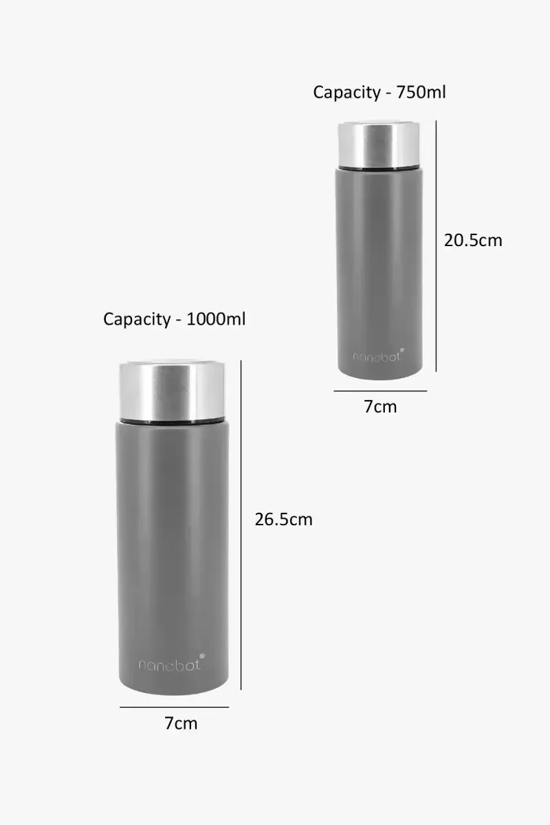 Nanobot Stainless Steel Tesla Water Bottle - 750 ml