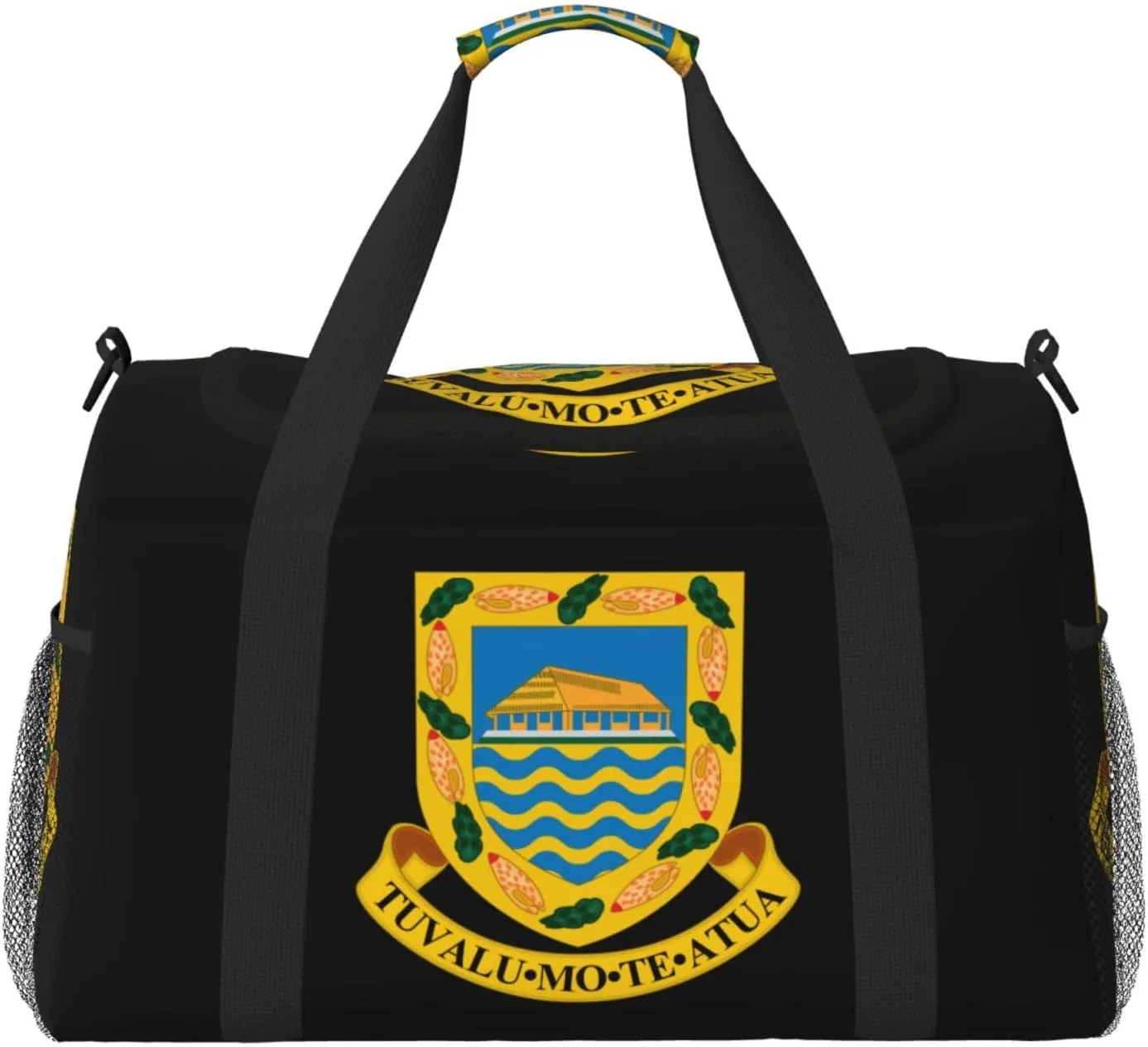 National Emblem Of Tuvalu Travel Duffel Bag Large Foldable Waterproof Overnight Bag For Beach Swim Bags Pool Sports Gym
