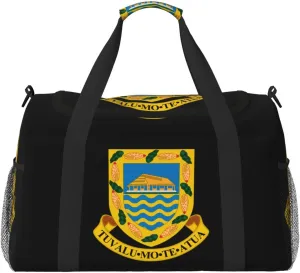 National Emblem Of Tuvalu Travel Duffel Bag Large Foldable Waterproof Overnight Bag For Beach Swim Bags Pool Sports Gym