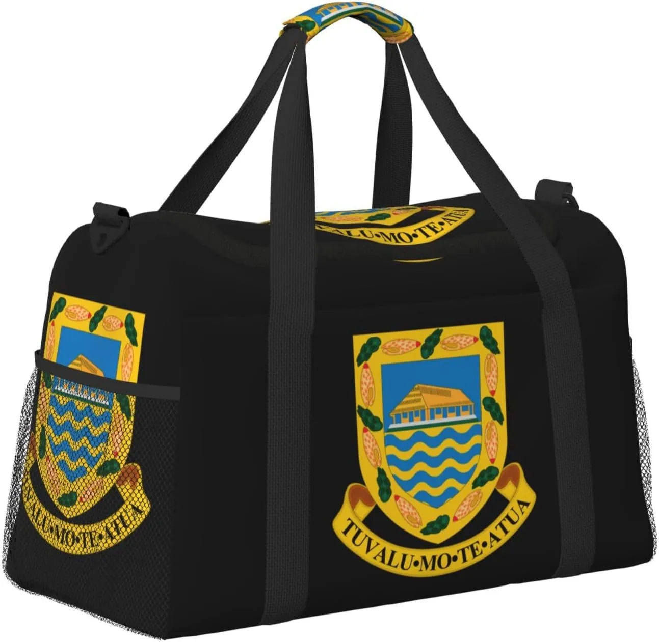 National Emblem Of Tuvalu Travel Duffel Bag Large Foldable Waterproof Overnight Bag For Beach Swim Bags Pool Sports Gym